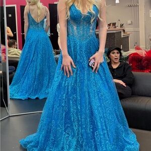 Stunning Blue Sequin Gown